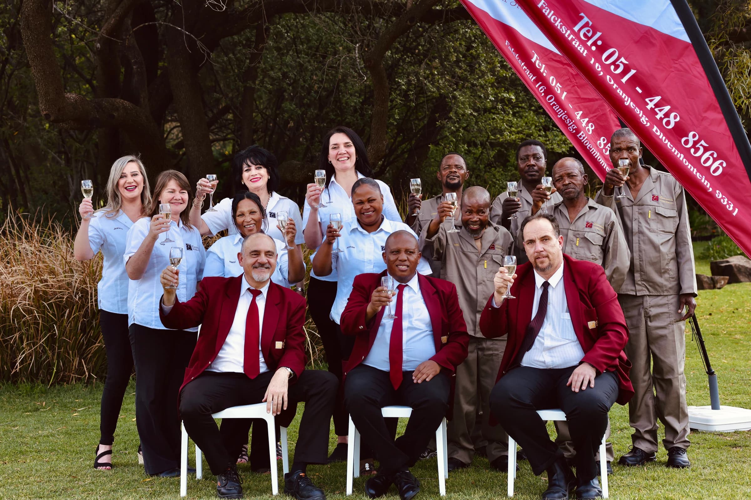 The Emmanuel Funeral Services team together outdoors